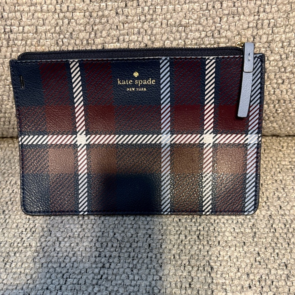 Kate Spade Tartan Plaid Pouch